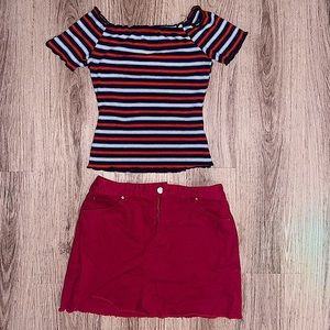 Top & Mini Skirt Set
